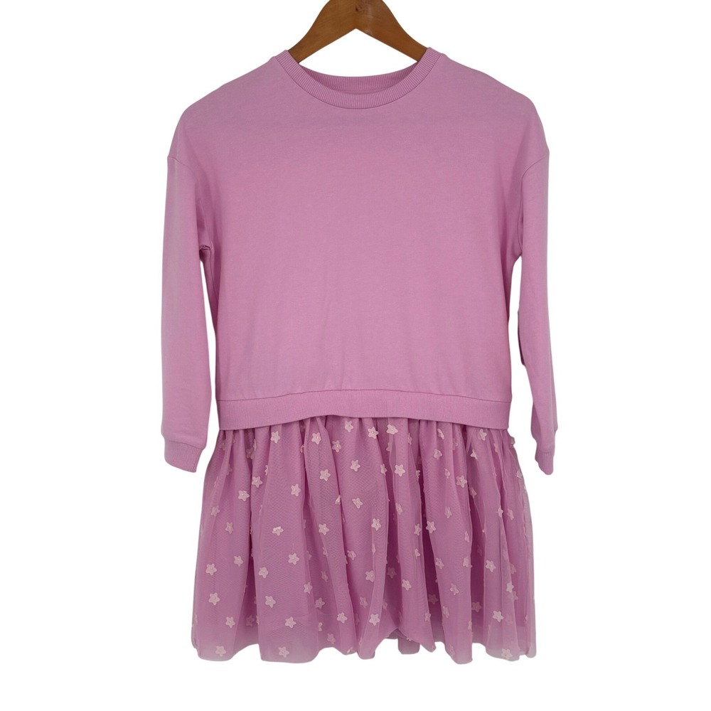 Sweatshirt Tutu Dress Girls 10 Pink Floral Tulle Ballet Coquette Princess NEW